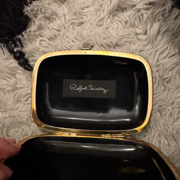 Rafael Sanchez Elegant Black Clutch Bag - Picture 3 of 5